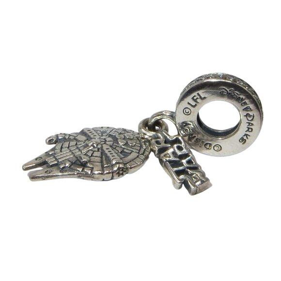 Pandora Disney LFL Star Wars Millennium Falcon CZ & SS .925 Charm 798579C01 - Picture 4 of 7